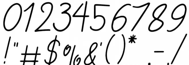 Sansitype Script Font OTHER CHARS