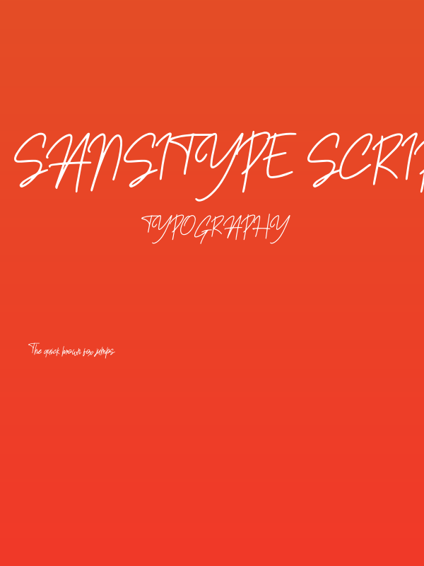 Sansitype Script Poster