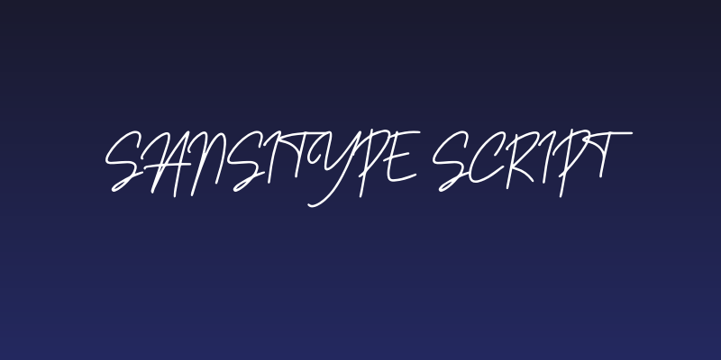Sansitype Script Social Header