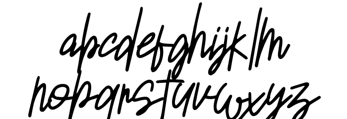 Sansitype Script Font LOWERCASE