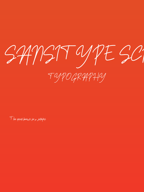 Sansitype Script Poster