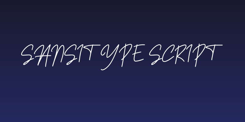 Sansitype Script Social Header