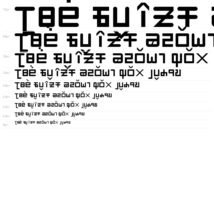 Sanskrit Logograms Regular Waterfall