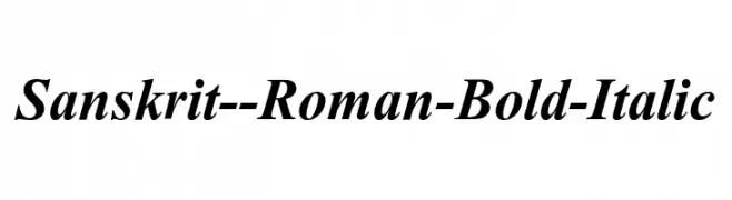Sanskrit--Roman-Bold-Italic  Frei Schriftart Herunterladen