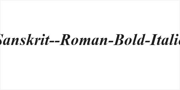 Sanskrit--Roman-Bold-Italic Logo