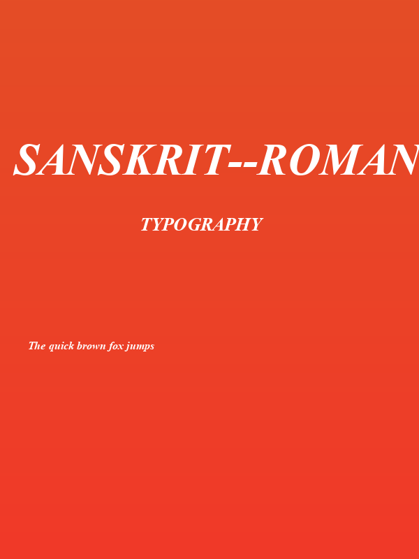 Sanskrit--Roman-Bold-Italic Poster
