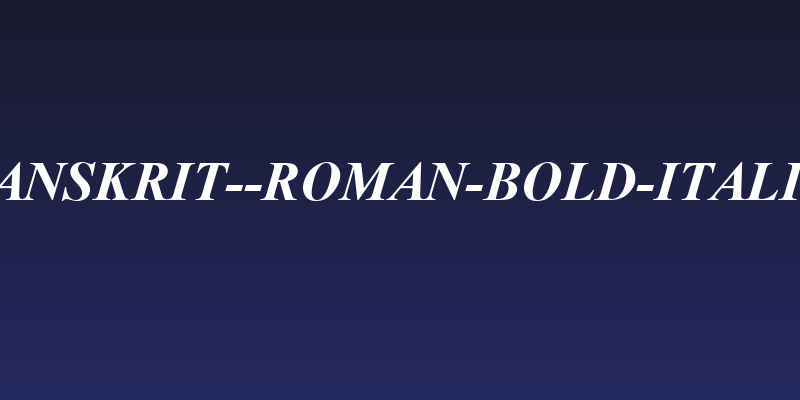 Sanskrit--Roman-Bold-Italic Social Header