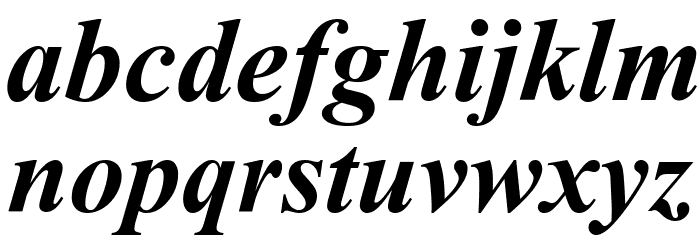 Sanskrit--Roman-Bold-Italic Font LOWERCASE