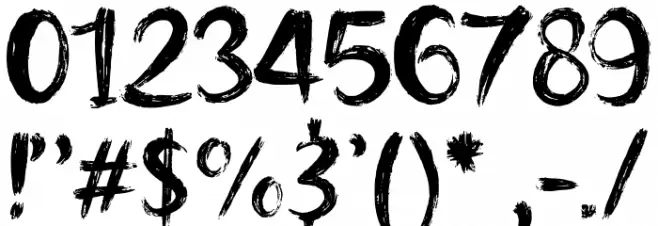 SanstuyBrush Font OTHER CHARS