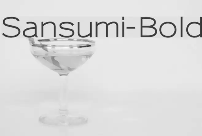 Sansumi-Bold Fonte examples