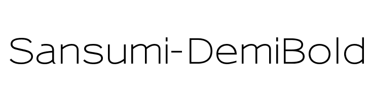 Sansumi-DemiBold Fonte