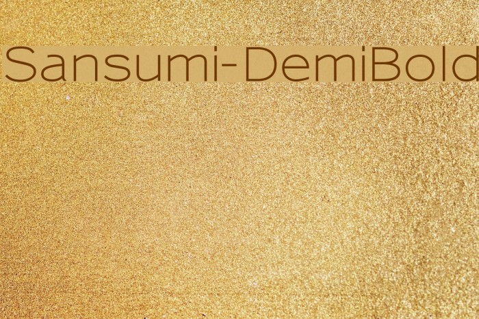Sansumi-DemiBold Font examples