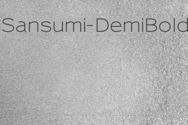 Sansumi-DemiBold  examples
