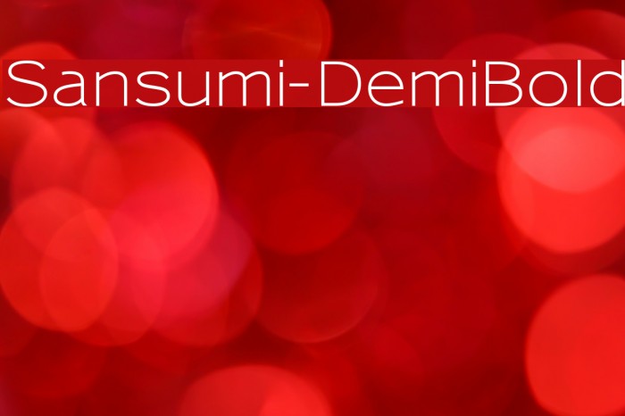 Sansumi-DemiBold Font examples