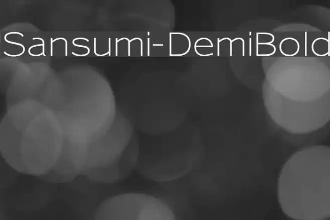 Sansumi-DemiBold  examples