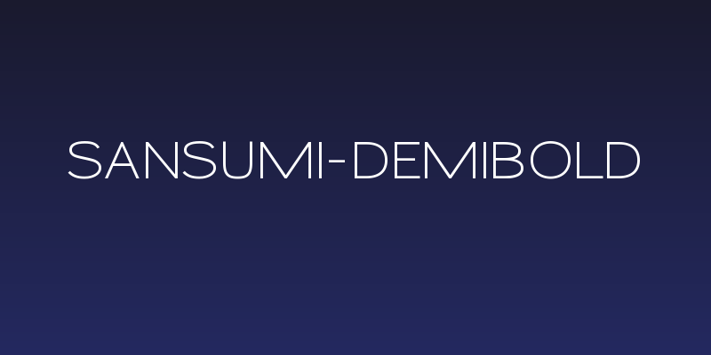 Sansumi-DemiBold Social Header