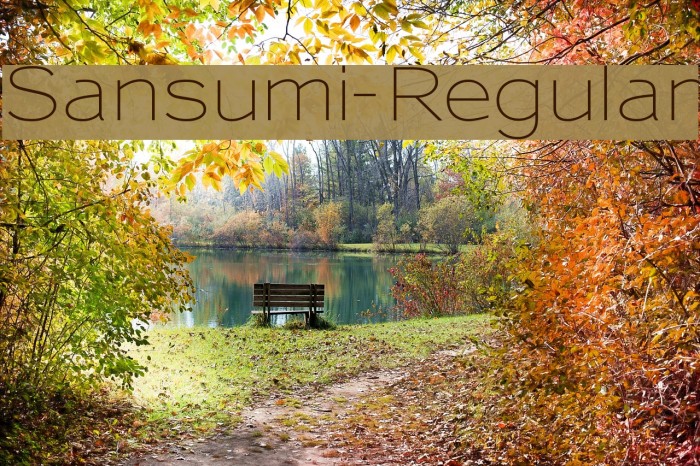 Sansumi-Regular Font examples