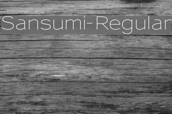 Sansumi-Regular Font examples