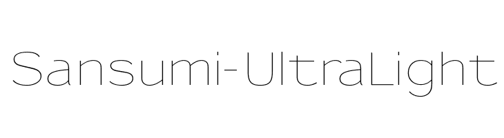 Sansumi-UltraLight Font