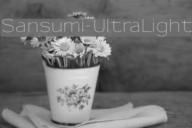 Sansumi-UltraLight Font examples
