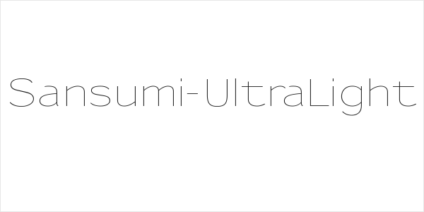 Sansumi-UltraLight Logo