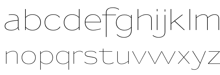Sansumi-UltraLight Font LOWERCASE