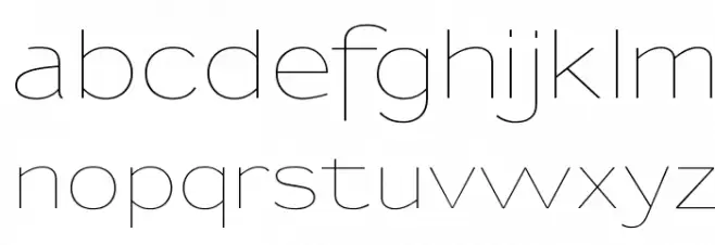 Sansumi-UltraLight Schriftart Kleinbuchstaben