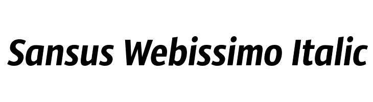 Sansus Webissimo Italic Fonte