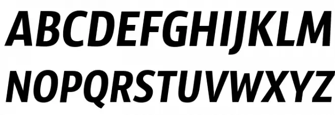 Sansus Webissimo Italic Schriftart Groß