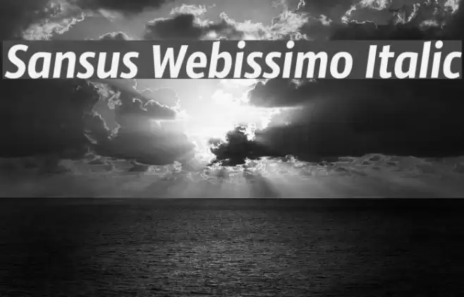 Sansus Webissimo Italic Fonte examples