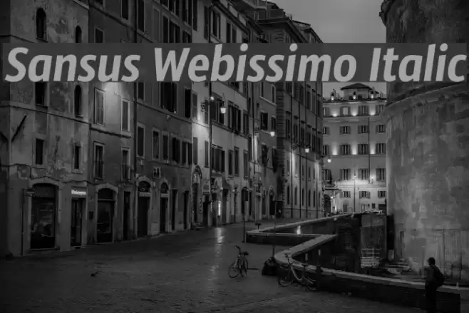 Sansus Webissimo Italic Fonte examples