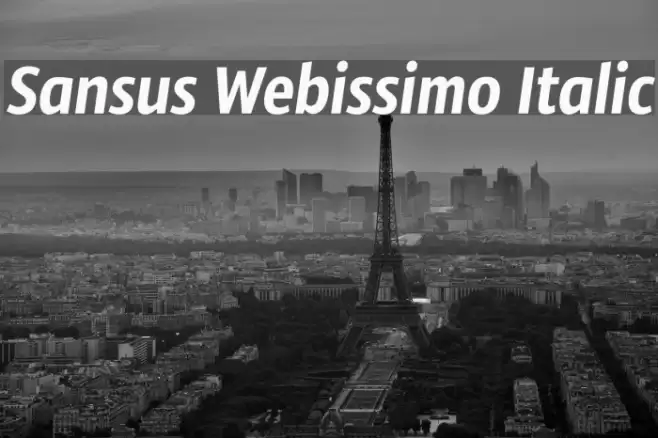 Sansus Webissimo Italic Fonte examples