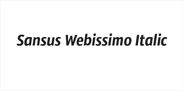 Sansus Webissimo Italic Logo