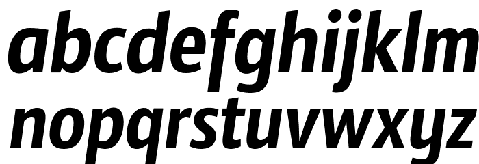 Sansus Webissimo Italic Font LOWERCASE