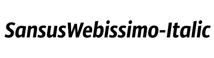 SansusWebissimo-Italic Polices