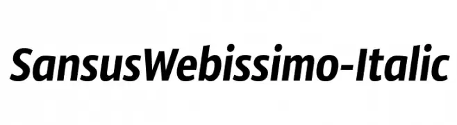 SansusWebissimo-Italic  Скачать бесплатные шрифты