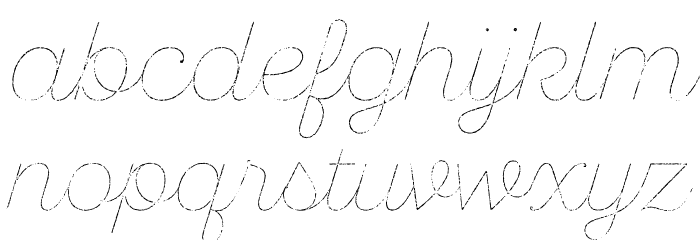 SantEliaRough-LineThr Font LOWERCASE