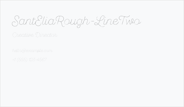 SantEliaRough-LineTwo Business Card