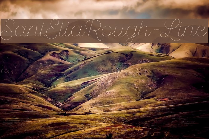 SantEliaRough-Line Font examples