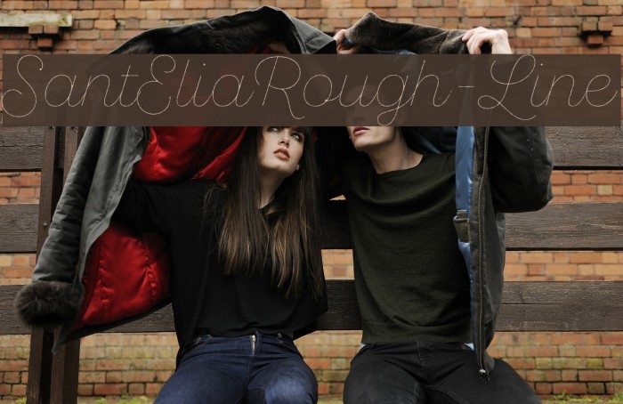 SantEliaRough-Line Font examples
