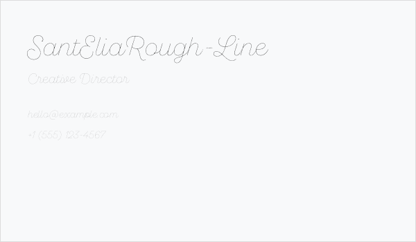 SantEliaRough-Line Business Card