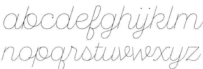 SantEliaRough-Line Font LOWERCASE