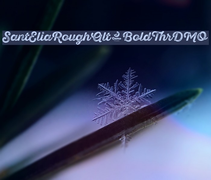 SantEliaRoughAlt-BoldThrDMO Font examples