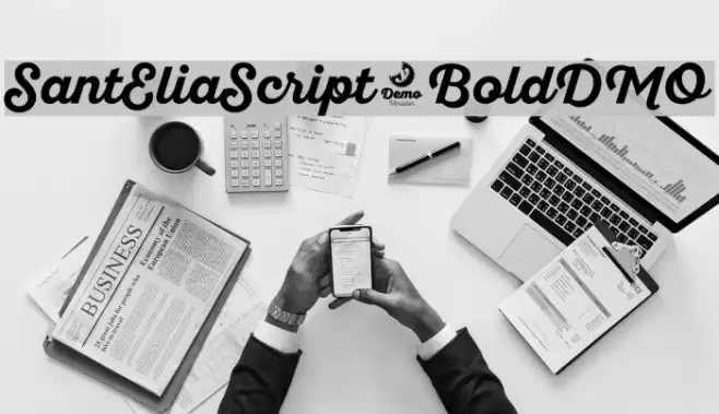 SantEliaScript-BoldDMO Font examples