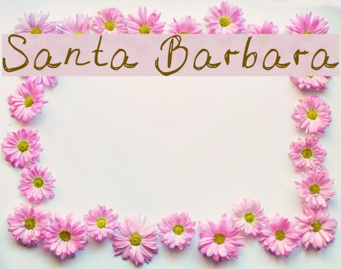 Santa Barbara Font examples