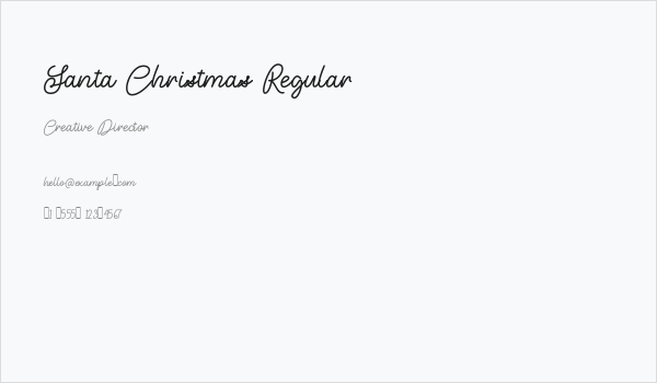 Santa Christmas Regular Business Card