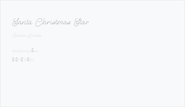 Santa Christmas Star Business Card