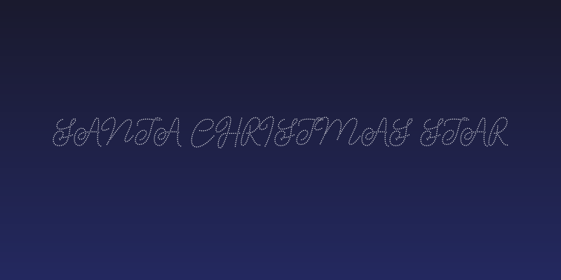 Santa Christmas Star Social Header