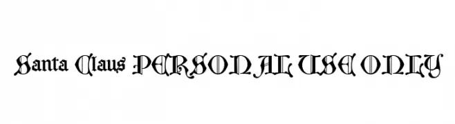 Santa Claus PERSONAL USE ONLY  font caratteri gratis