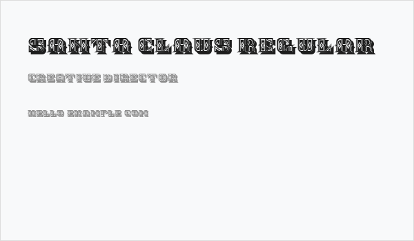 Santa Claus Regular Business Card